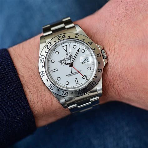 rolex 16570 vs 116570|Rolex 16570 on wrist.